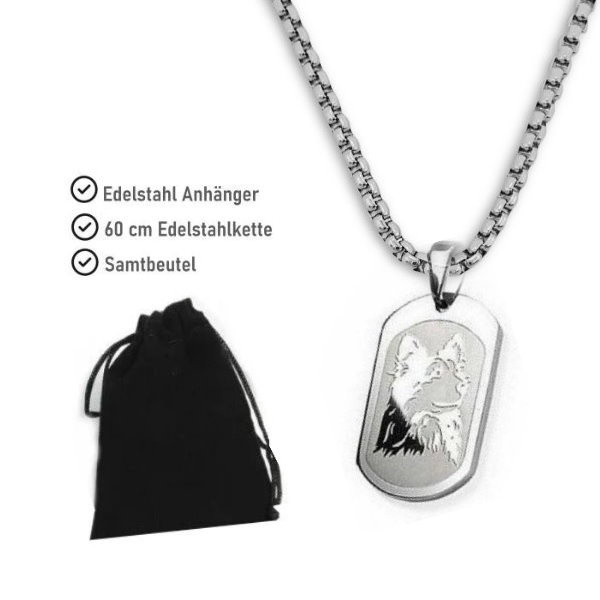 Kettenanhänger Hund aus Edelstahl