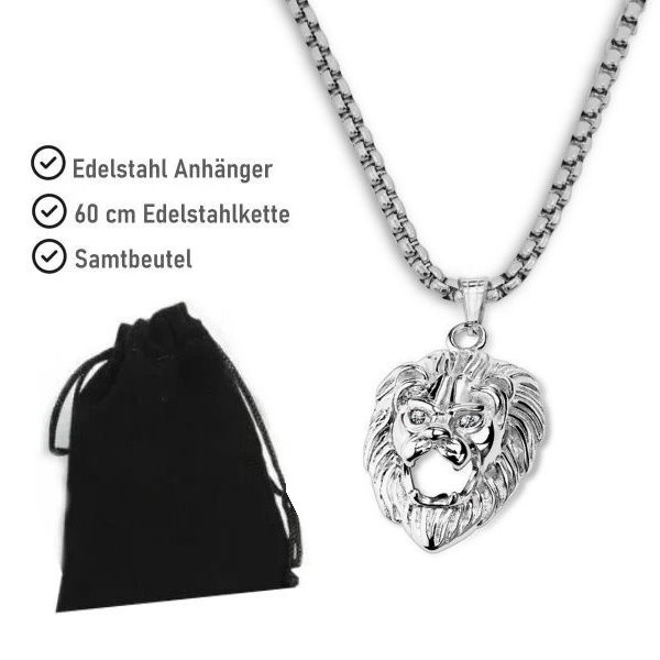 Ketten Anhänger Löwe aus Edelstahl