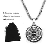 Kompass Anhänger aus Edelstahl