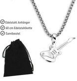 Anhänger E-Gitarre aus Edelstahl