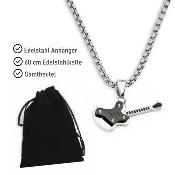 Gitarren Anhänger aus Edelstahl