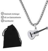 Edelstahl Anhänger Gitarre