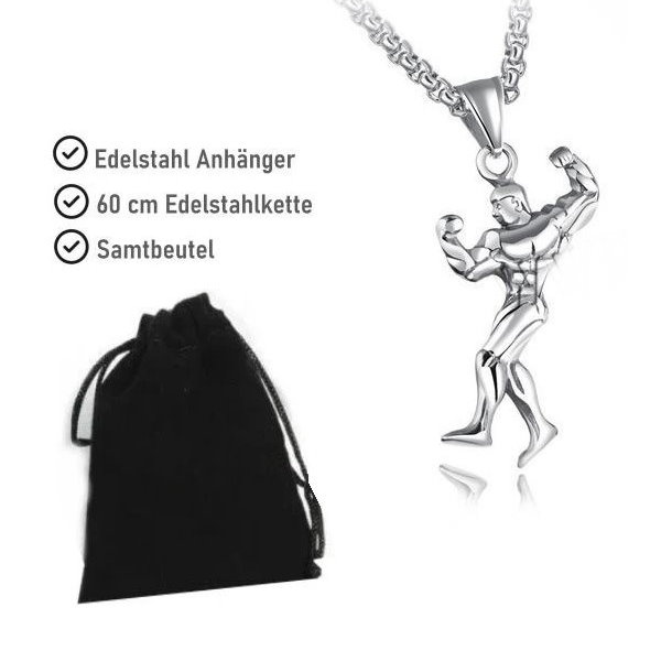 Edelstahl Anhänger für Bodybuilder