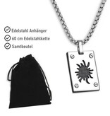 Edelstahlanhänger Carbon Inlay