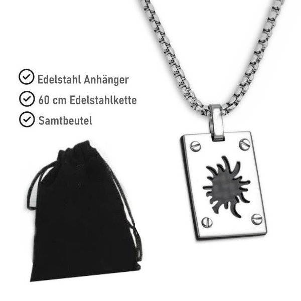 Edelstahlanhänger Carbon Inlay