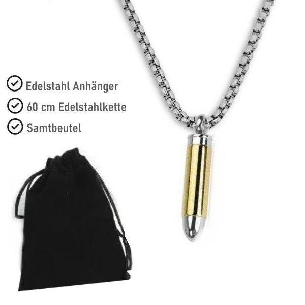 Anhänger Patrone aus Edelstahl
