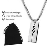 Edelstahlanhänger mit Schlangenmuster