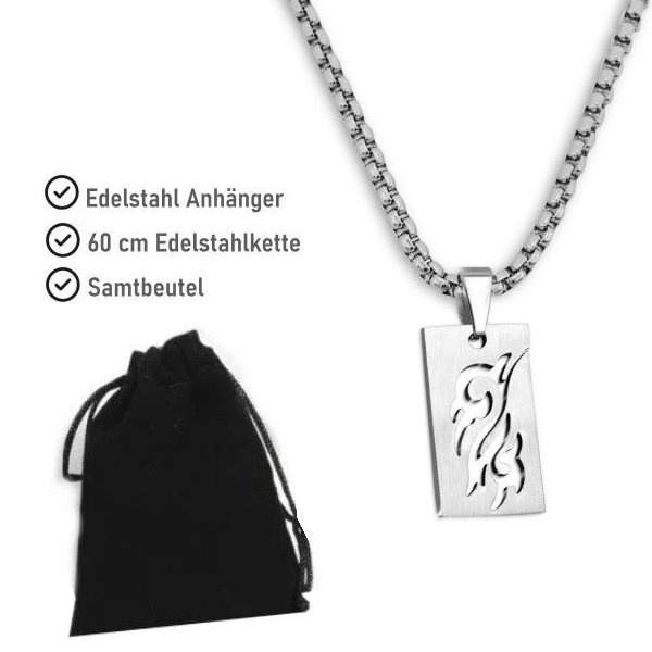 Herren Kette Edelstahl mit Anhänger