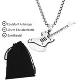 Kettenanhänger Gitarre aus Edelstahl