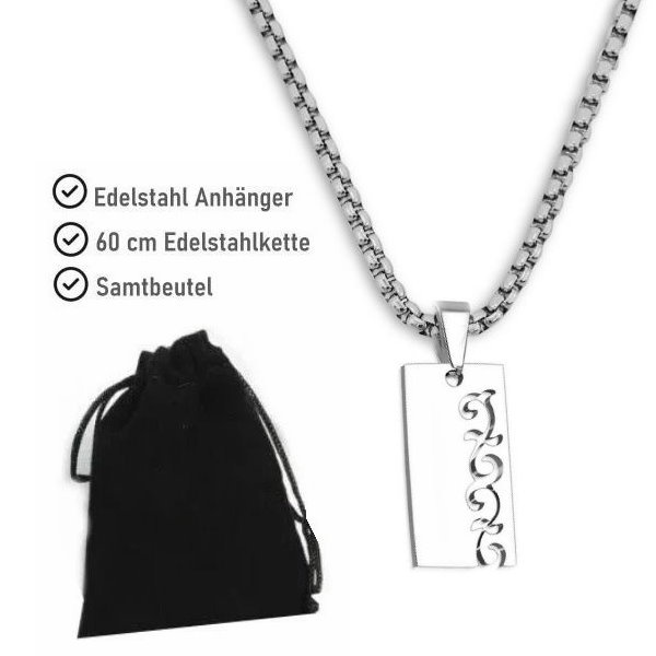 Herren Edelstahlanhänger Tribal