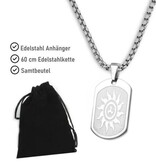 Edelstahl Dog Tag Sonne