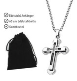 Herren Edelstahl Anhänger Kreuz