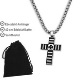 Edelstahlkette mit Kreuzanhänger