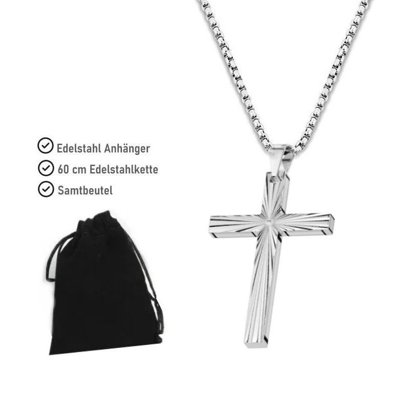 Edelstahl Anhänger Kreuz