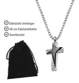 Halskette aus Edelstahl mit Kreuz