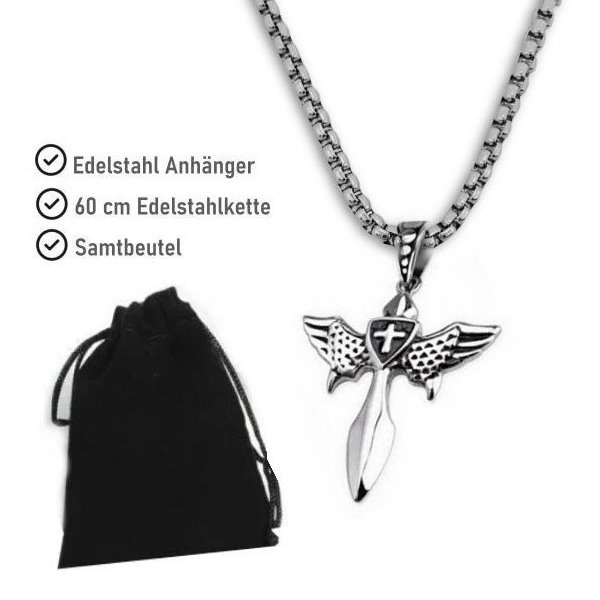 Kreuz Anhänger aus Edelstahl