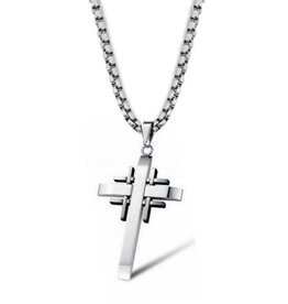 Edelstahlanhänger Kreuz