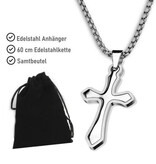 Edelstahlanhänger mit einfachen Kreuz