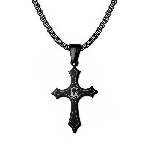 Kreuzanhänger schwarz