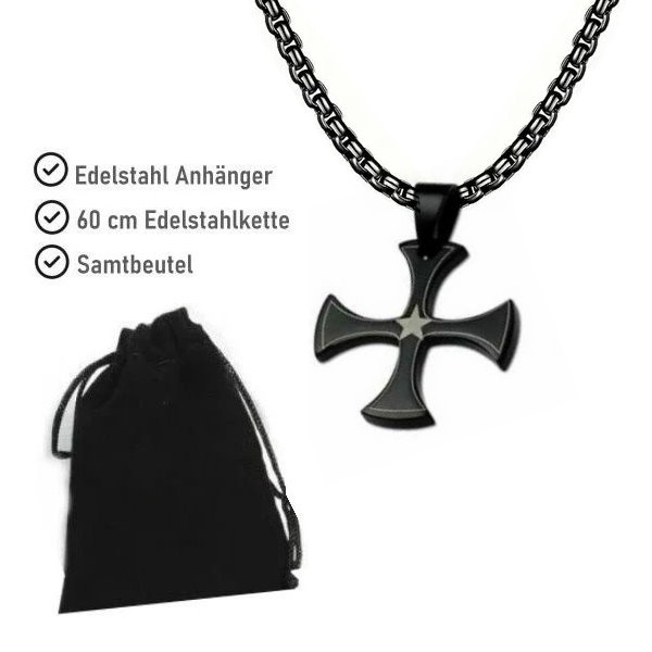 schwarzer Kreuz Anhänger