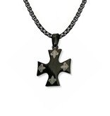 Schwarzes Kreuz mit Lilie