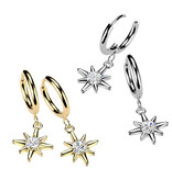 Edelstahl Creolen mit Sternanhänger