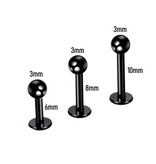 1,2 mm Tragus Piercing schwarz