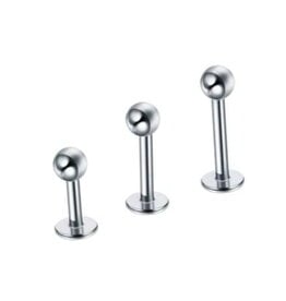 Tragus Piercing Silber – Chirurgenstahl 316L | 2, 3 & 4 mm Kugel | 6–12 mm