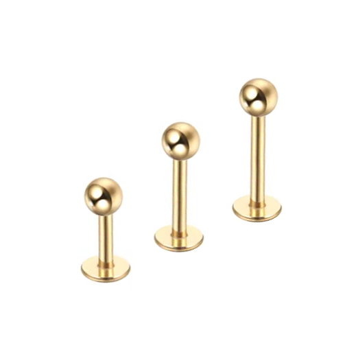 Ohr & Traguspiercing gold-färbig