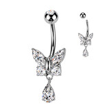Bauchnabelpiercing Schmetterling – Gold & Silber