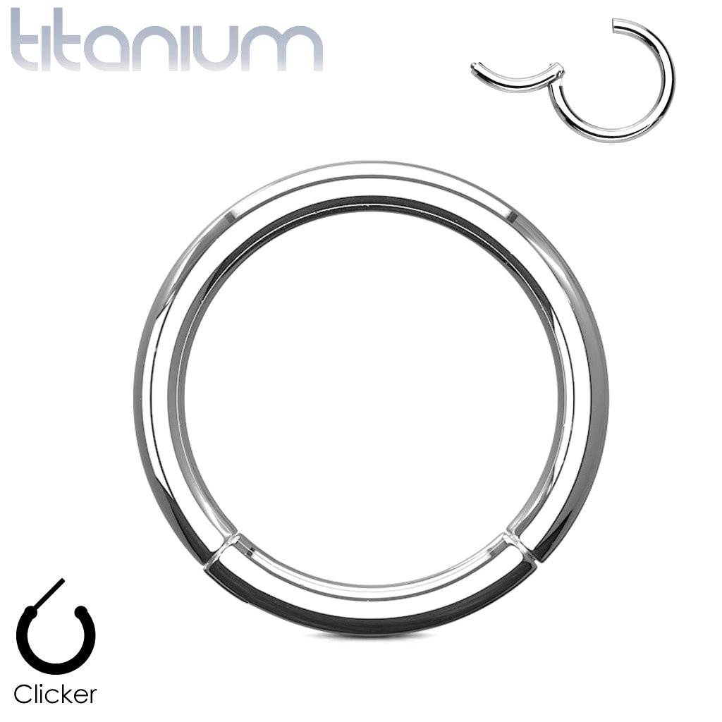 1,2 mm Titan Clicker Ring – Titanium ASTM F136
