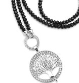 Schwarze Variokette mit Lebensbaum | 80 cm