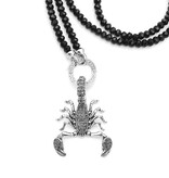 Schwarze Glasperlenkette Skorpion
