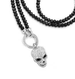 Damen Halskette Totenkopf - 80cm