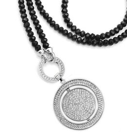 Damen Halskette Strass -80 cm
