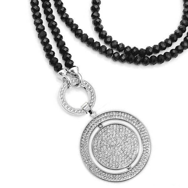 Damen Halskette Strass -80 cm