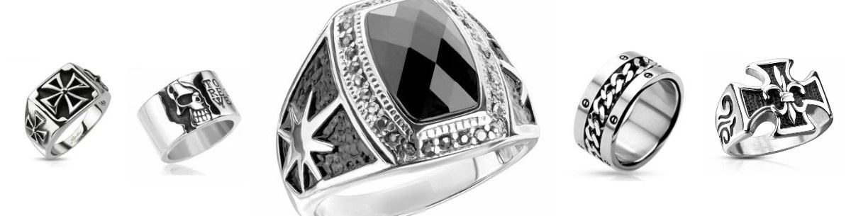 Biker Ringe aus Edelstahl