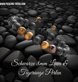 8 mm Armband Lavastein mit Tigerauge