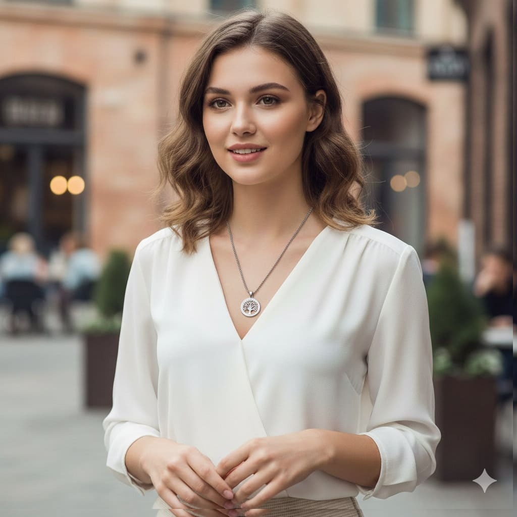 Lebensbaum Damen Halskette