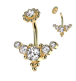 Bauchnabelpiercing  Chirurgenstahl Gold