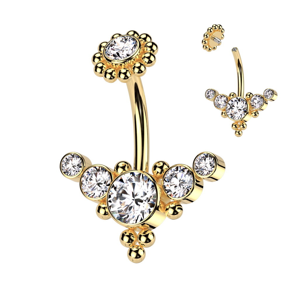 Bauchnabelpiercing  Chirurgenstahl Gold
