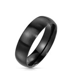 Schwarze Edelstahl Partnerringe mattiert