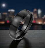 Schwarze Edelstahl Partnerringe mattiert