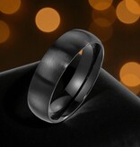 Schwarze Edelstahl Partnerringe mattiert