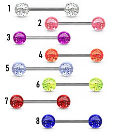 Nippelpiercing Glitterball