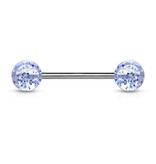 Nippelpiercing Glitterball - 8 Farben wählbar