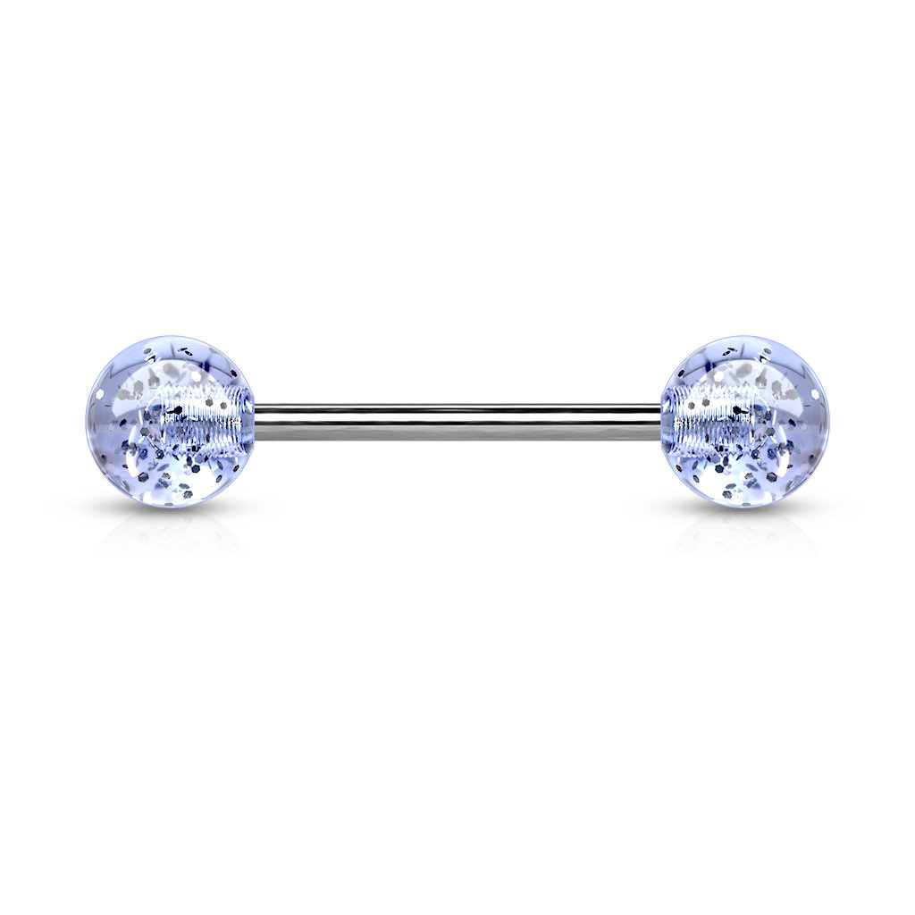 Nippelpiercing Glitterball - 8 Farben wählbar