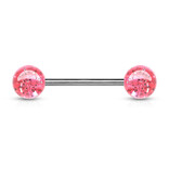 Nippelpiercing Glitterball - 8 Farben wählbar