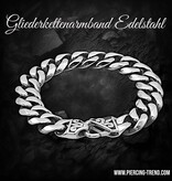 22cm langes Herren Armband aus Edelstahl