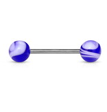 Nippel Barbell  mit marmorierten UV-Kugeln